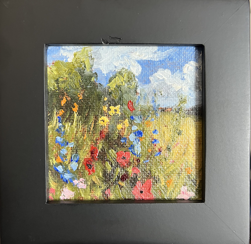 Enchanting Blooms 3x3 $100 at Hunter Wolff Gallery